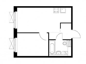 Однокомнатная квартира 32.4 м²